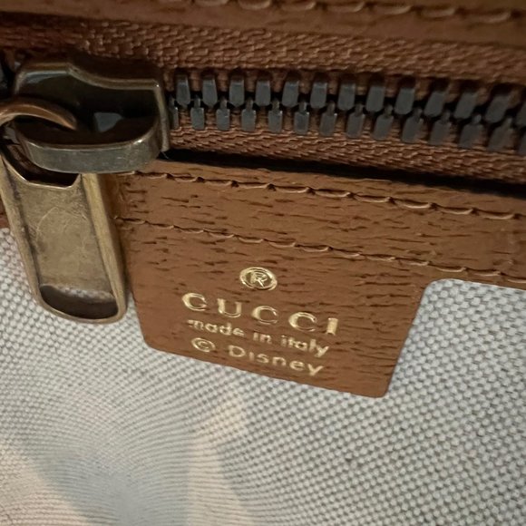 Gucci GG Disney X Mickey Mouse Supreme Leather Backpack Tan Brown Italy Bag NEW main image 4